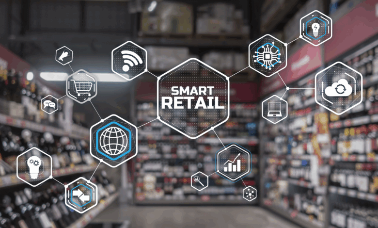 Graphic showing AI at retail