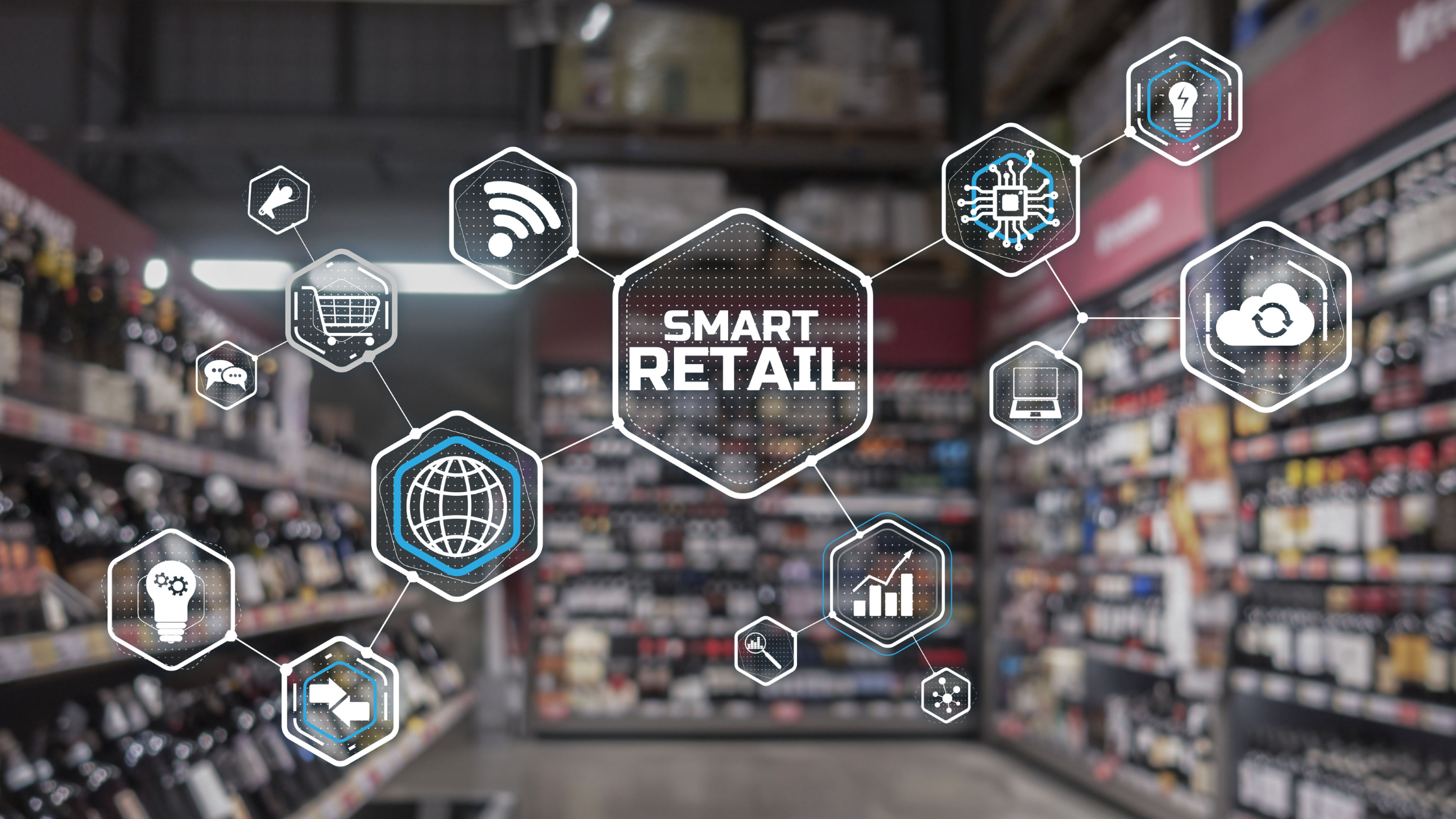 Graphic showing AI at retail