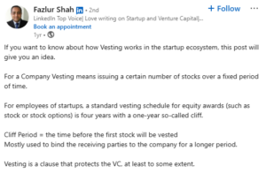 vesting schedule