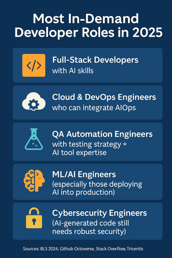 Most In demand developer roles in 2025