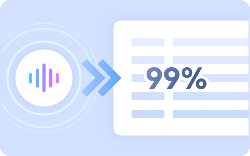 AI-powered audio to text conversion on Vomo.ai