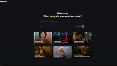 “SongAgent AI music producer interface generating music from text input